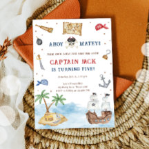 Ahoy Matey! Pirat Frakt Treasure Boy Birthday