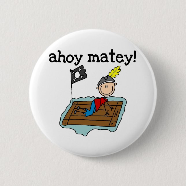 Ahoy Matey Pirat Knapp (Framsida)