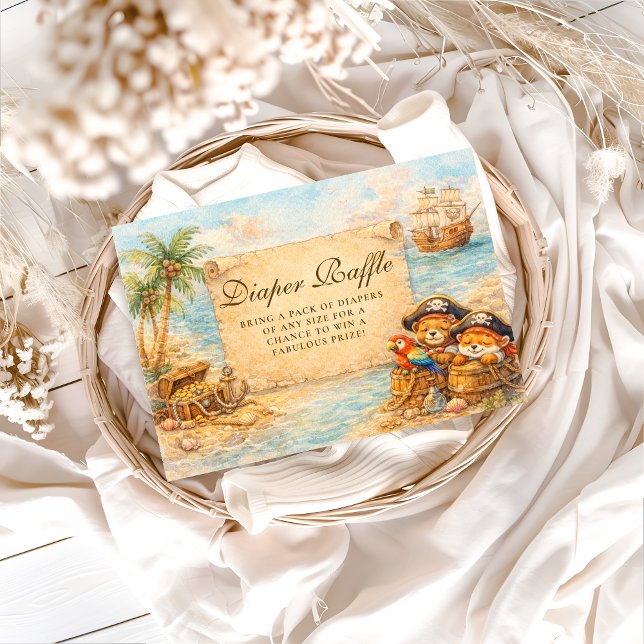Ahoy Matey Storybook Pirates Diapper Raffle Tilläggskort (Skapare uppladdad)