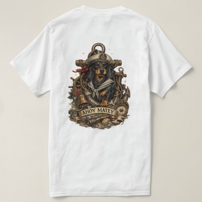 Ahoy Matey T Shirt (Design baksida)