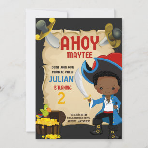 Ahoy Maytee Birthday Parrty! Inbjudningskort