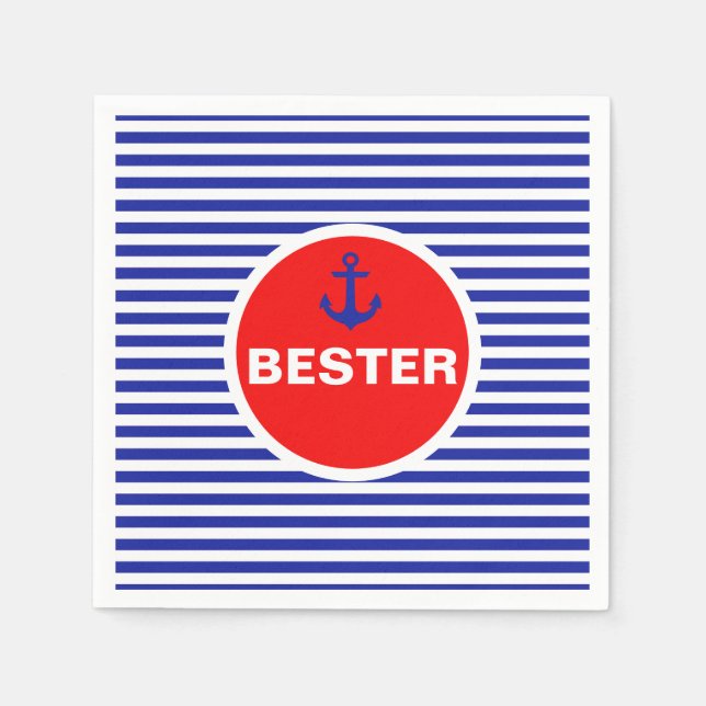 Ahoy! Napkins Nautior Party Pappersservett (Framsidan)