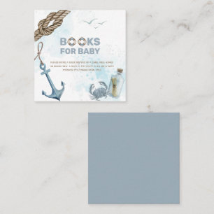 Ahoy! Nautical Baby Shower Bokar för Baby-kort Fyrkantigt Visitkort