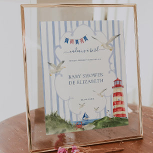 Ahoy Petit Marin Panneau Cadeaux Baby Shower Poster