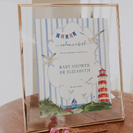Ahoy Petit Marin Presentkort Baby Shower Poster