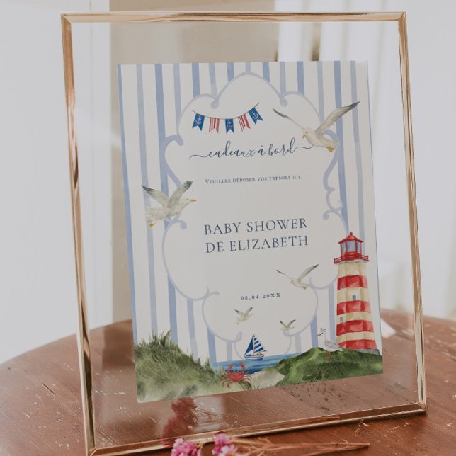 Ahoy Petit Marin Presentkort Baby Shower Poster (Skapare uppladdad)