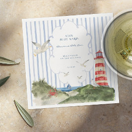 Ahoy Petit Marin Serviett Baby Shower Nautisk Pappersservett