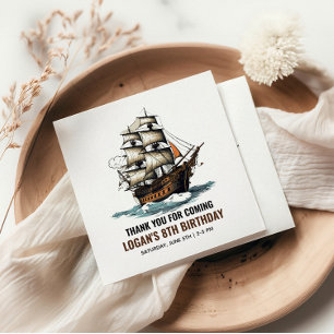 Ahoy! Pirat Frakt 8:e födelsedag Pappersservett