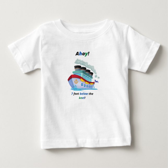 Ahoy Seamna And Cool Vessel  T Shirt (Framsida)