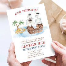 Ahoy Shipmates! Pirat Frakt Treasure Boy Birthday