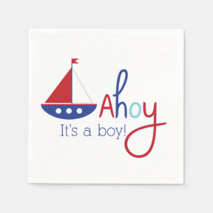 Ahoy sin pojke! Napkins Nautisk babydusch Pappersservett