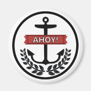 Ahoy - Standard, 24-tums runda magnet