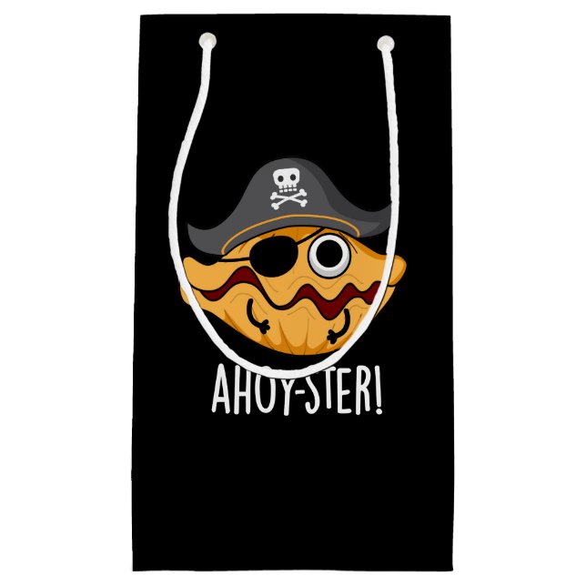 Ahoy-ster Funny Pirat Oyster Pun Mörk BG (Framsidan)