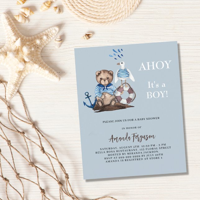 Ahoy teddy-försäljare - inbjudan till babyåkare (Skapare uppladdad)