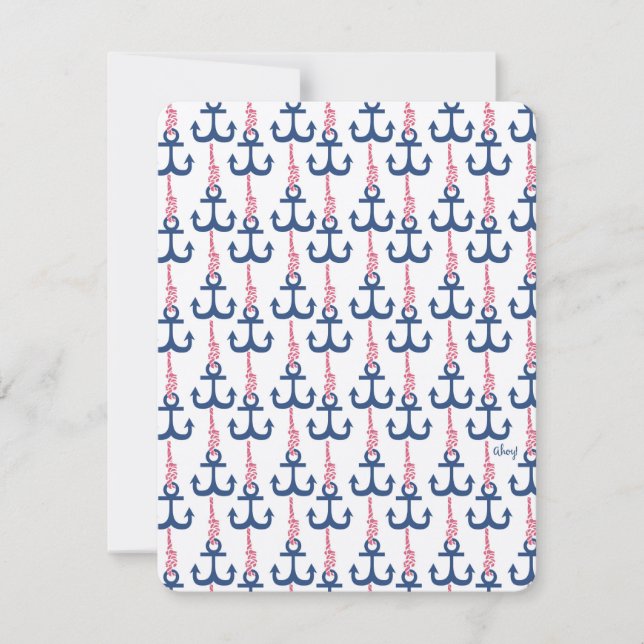 Ahoy Vintage Anchor mönster. (Framsida)