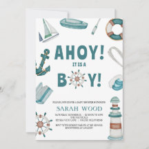 AHOY's a Boy, Nautical Baby Shower
