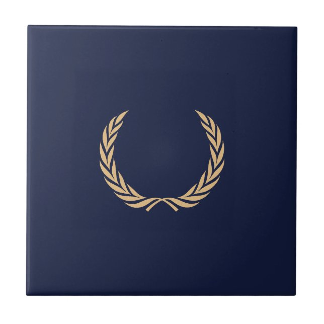 Ährenkranz Lorbeerkranz Laurel wreath Kakelplatta (Framsidan)
