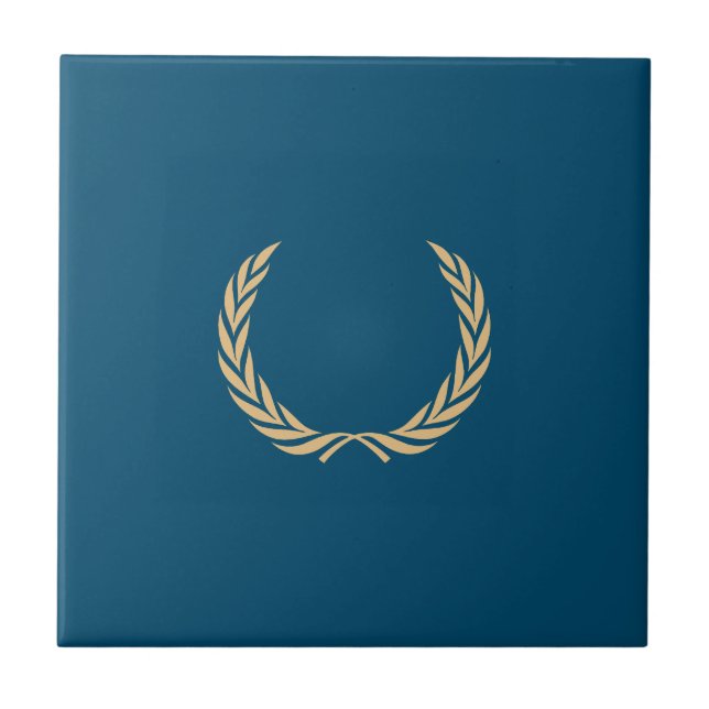Ährenkranz Lorbeerkranz Laurel wreath Kakelplatta (Framsidan)