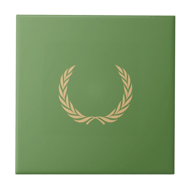 Ährenkranz Lorbeerkranz Laurel wreath Kakelplatta (Framsidan)