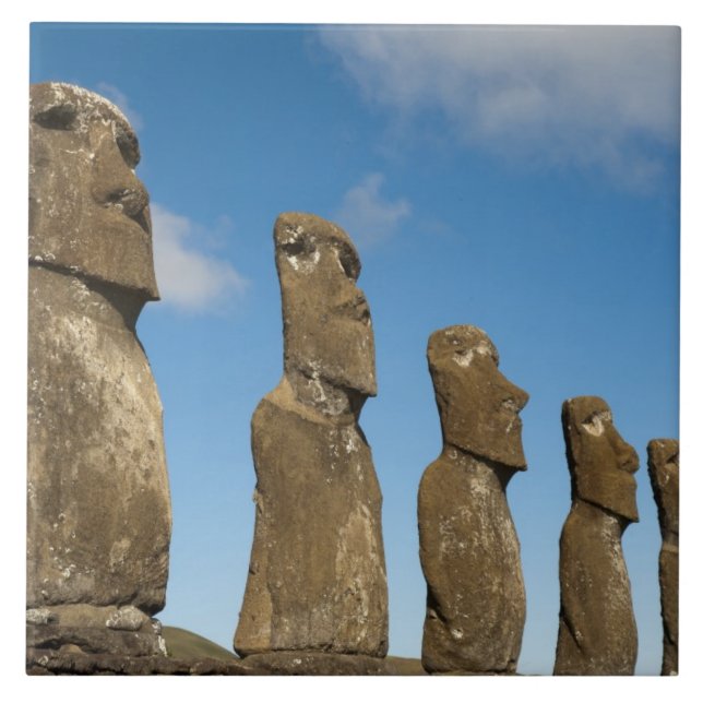 Ahu Akivi, Rapa Nui, Påsk Island, Chile 2 Kakelplatta (Framsidan)