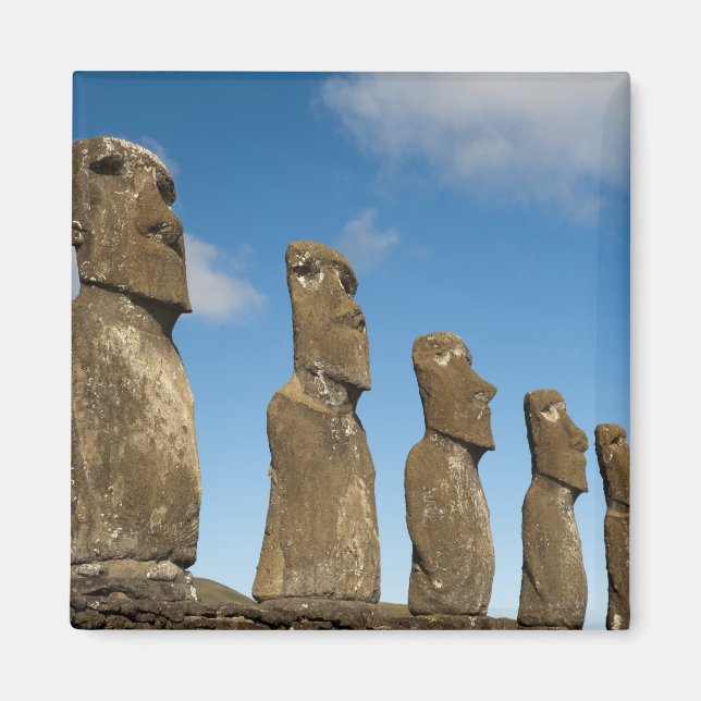 Ahu Akivi, Rapa Nui, Påsk Island, Chile 2 Magnet (Framsidan)