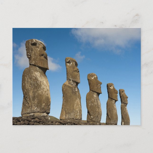 Ahu Akivi, Rapa Nui, Påskön, Chile 2 Vykort (Framsida)