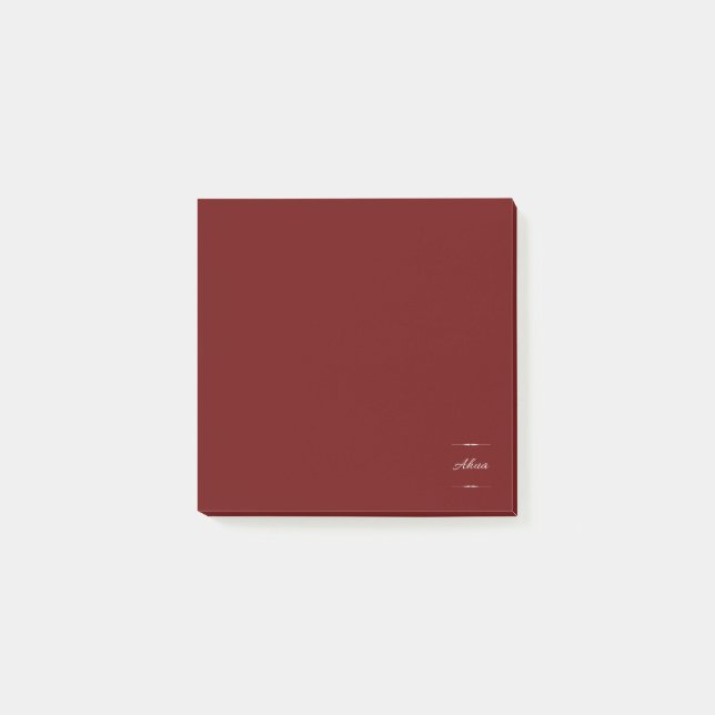 Ahua Original Logotyp Burgundy  Post-it Block (Framsida)