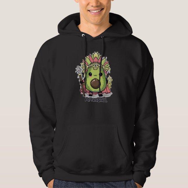 Ahuacatl Aztec Warrior Avocado Hoodie (Framsida)