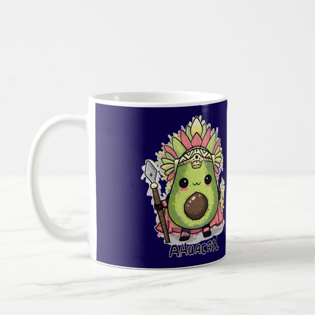 Ahuacatl Aztec Warrior Avocado Kaffemugg (Vänster)