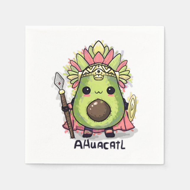 Ahuacatl Aztec Warrior Avocado Pappersservett (Framsidan)