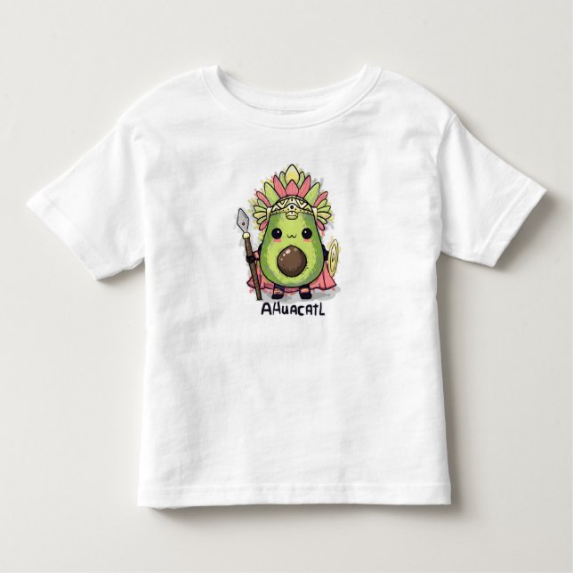 Ahuacatl Aztec Warrior Avocado T Shirt (Framsida)