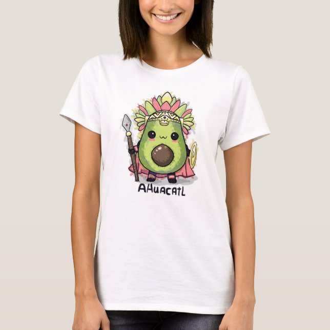 Ahuacatl Aztec Warrior Avocado T Shirt (Framsida)