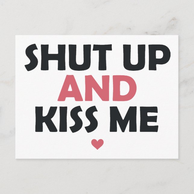 Ahut Up och Kiss Me Vykort (Framsida)