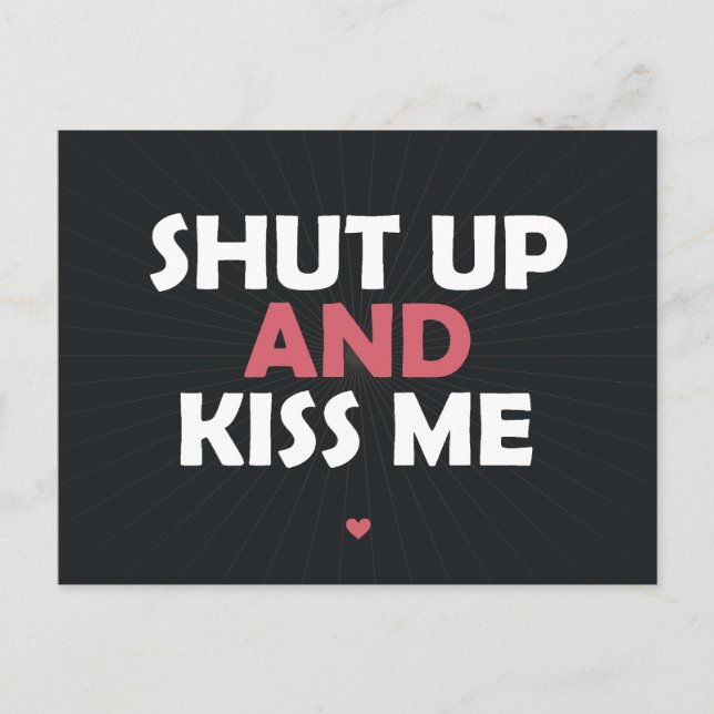 Ahut Up och Kiss Me Vykort (Framsida)