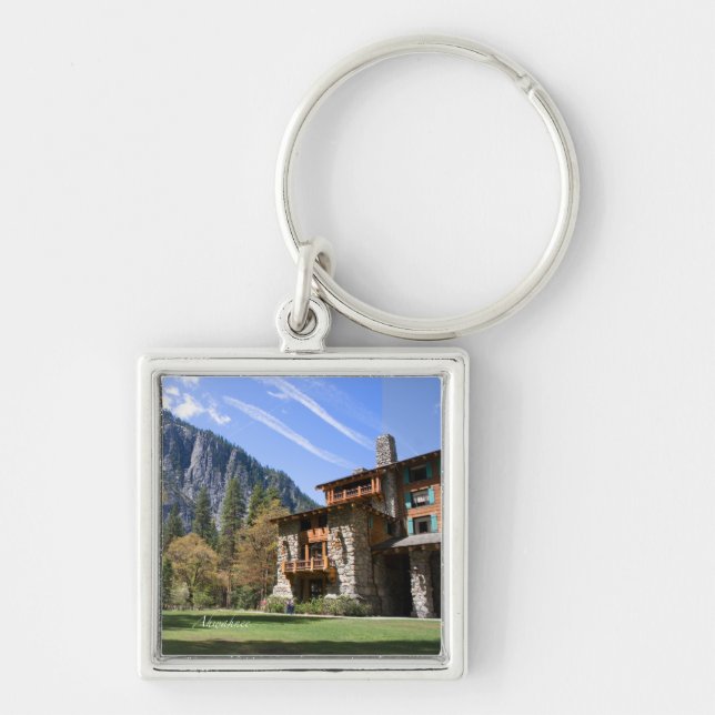 Ahwahnee Photo Keychain Fyrkantig Silverfärgad Nyckelring (Framsidan)