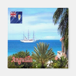 AI004 ANGUILLA, Long Bay, Panorama, Fridge Magnet