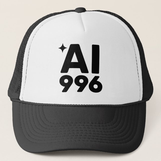 AI 996™ Trucker Hat Keps (Framsida)