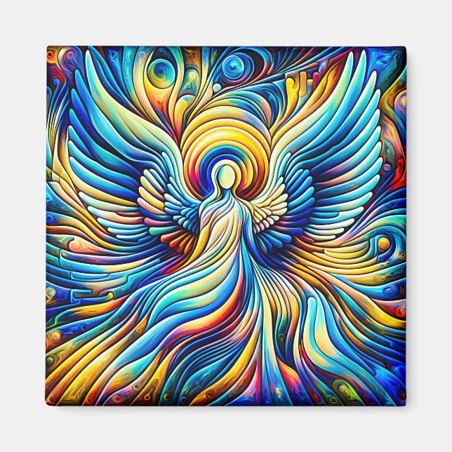AI Abstrakt Illusionism Angel Expressionistisk eff Magnet (Framsidan)