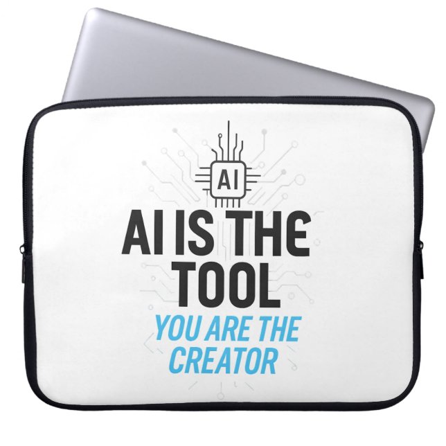 AI Aesthetic Creator: Abstrakt Co-Creation Digital Laptop Fodral (Framsidan)