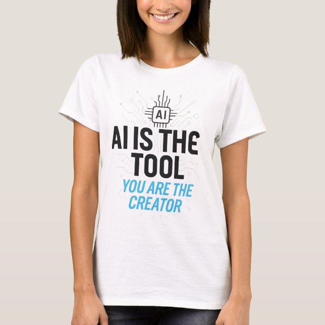 AI Aesthetic Creator: Abstrakt Co-Creation Digital T Shirt (Framsida)