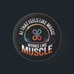 AI Aesthetics Futuristiska Technology manar mode Knapp<br><div class="desc">Ta ett steg in i framtiden med den här fängslande designen "AI som känns som magic, Works like Muscle", ett utmärkt exempel på konstgjord intelligens i kant. Den här grafiken förkroppsligar den kraftfulla, men sömlösa integreringen av futuristiska-teknik i våra liv. Perfekt för modern människa, den här artificiella, intelligensininspirerade herrkläderna firar...</div>