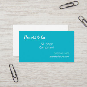 Ai Aqua Teal Solid Affärskorts Visitkort
