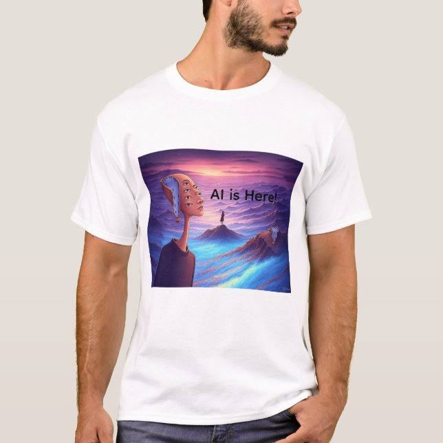 AI är här T Shirt (Framsida)