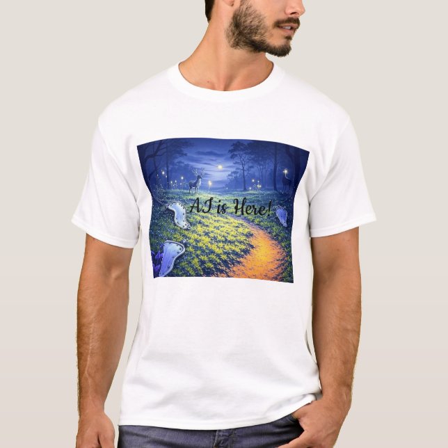 AI är här T-Shirt (Framsida)