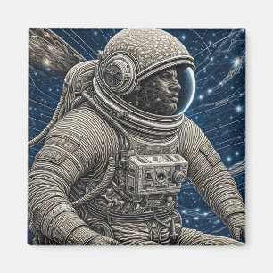Ai Art Astronaut i rymden Magnet