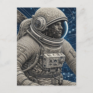 Ai Art Astronaut i rymden Vykort