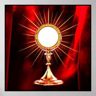 AI Art Besigned Sacrament Host i en monostrans 1 Poster