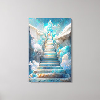AI Art Gallery™ - Stairway till himlen: Faith Canv Canvastryck