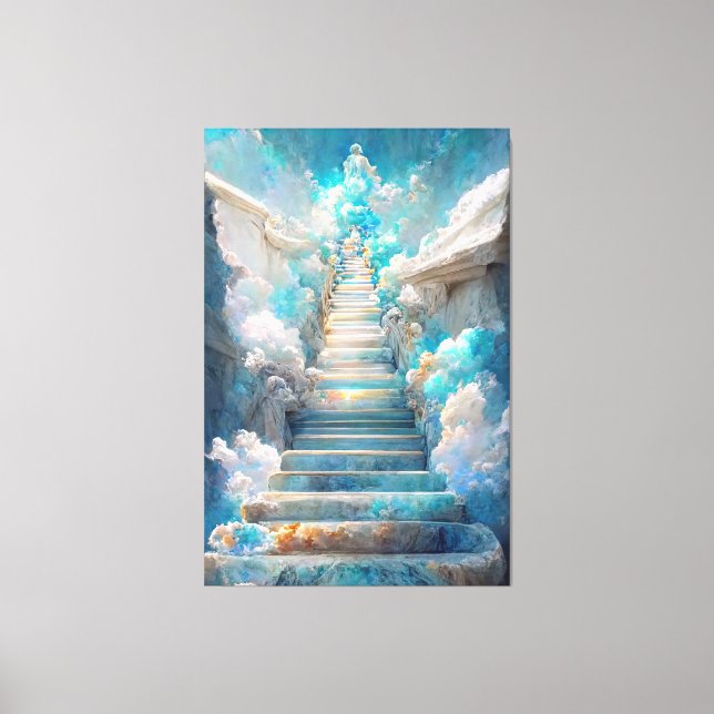 AI Art Gallery™ - Stairway to Heaven: Faith Canvastryck (Framsida)