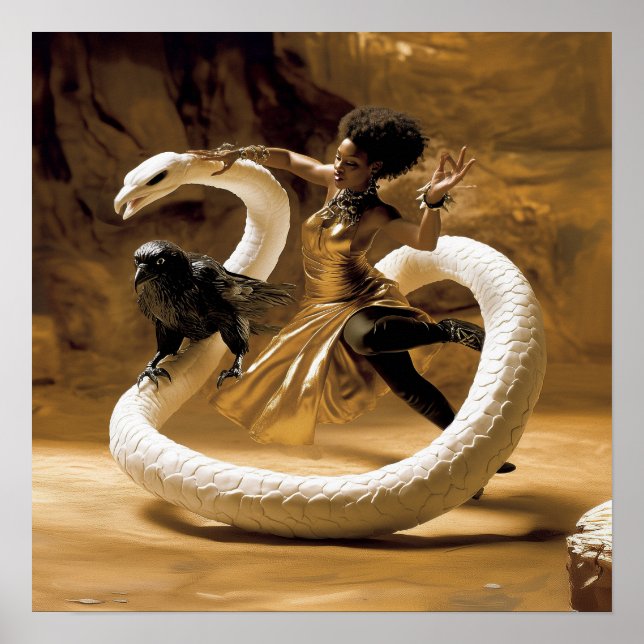 AI Art Matte-värde för skuggarbetsyta för återstäl Poster (Framsidan)